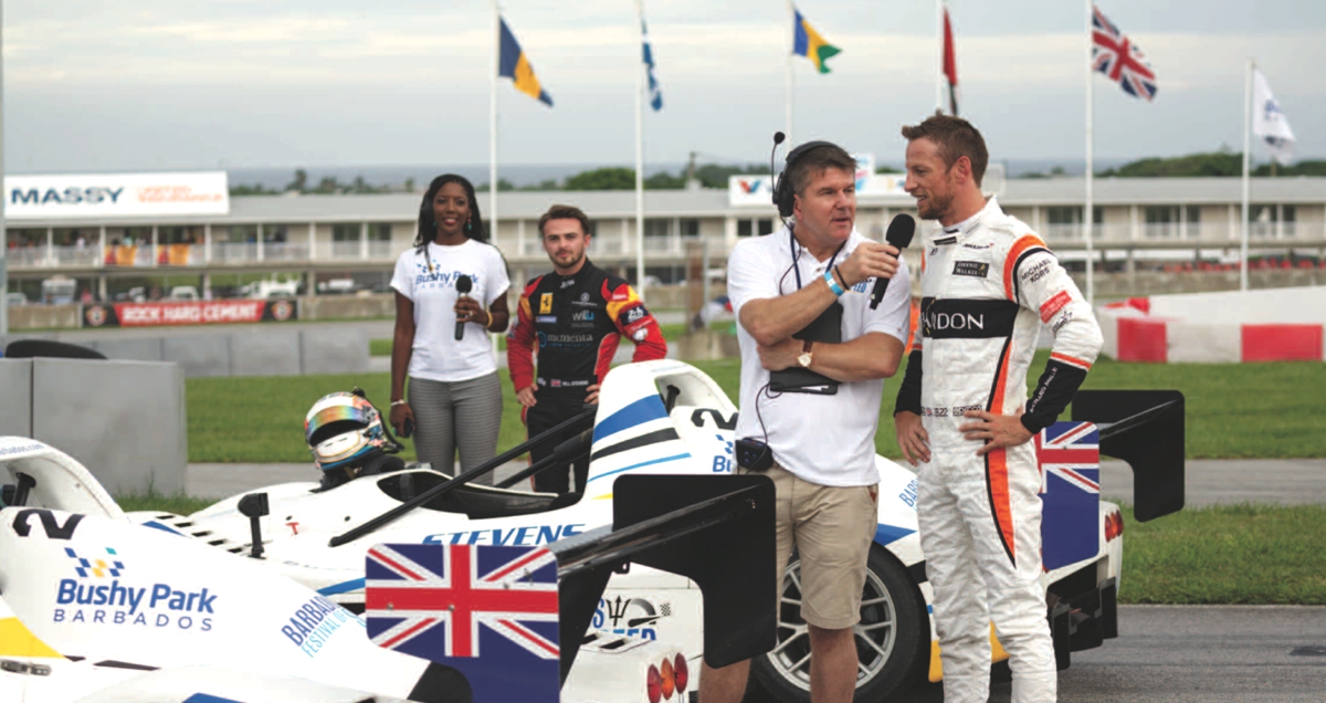 Presenting with Jenson Button